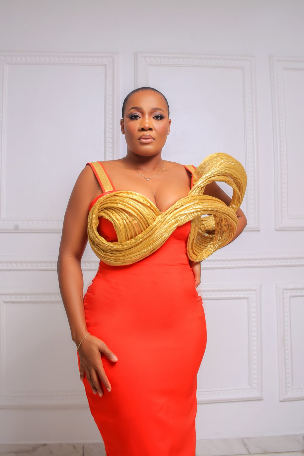 Orange Luxe Dress