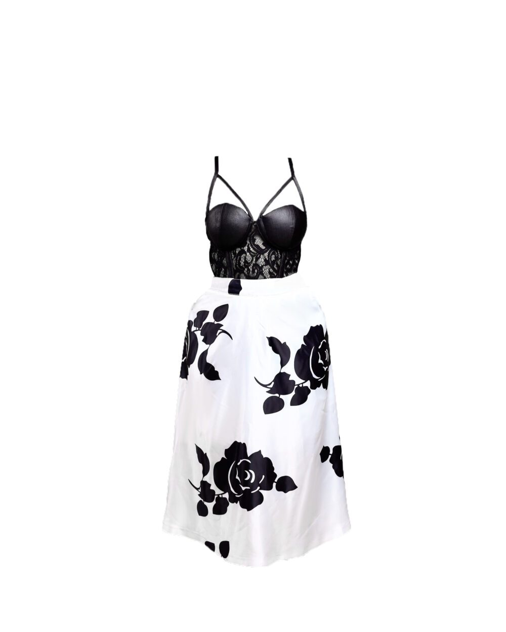 Floral Contrast Dress - Image 2