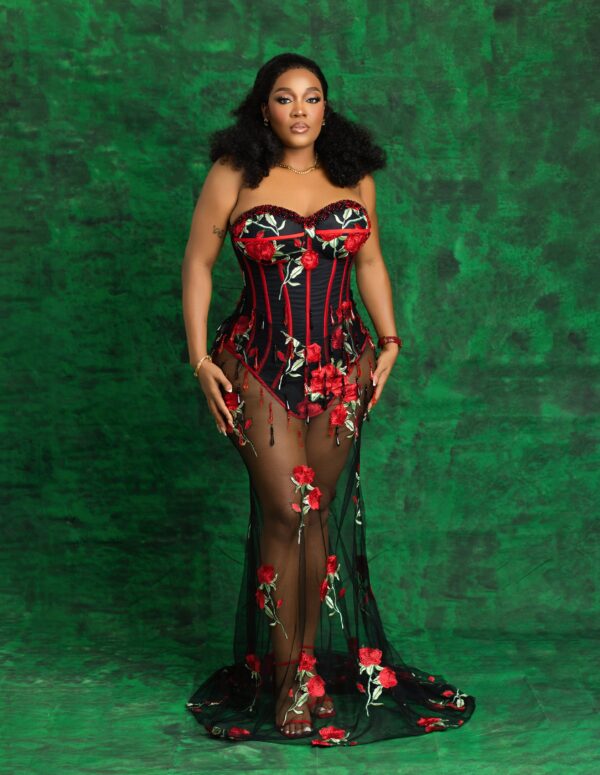 NONNISTICS SCARLET BLOOM CORSET GOWN PRODUCT